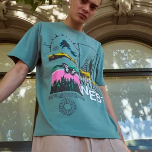 WAY OUT WEST OVERSIZED T SHIRT IN GREEN